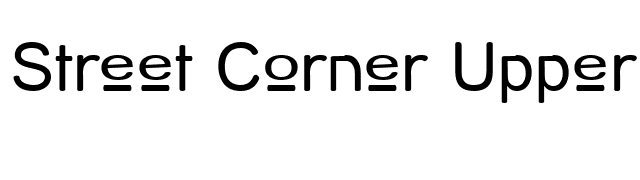 Street Corner Upper font preview