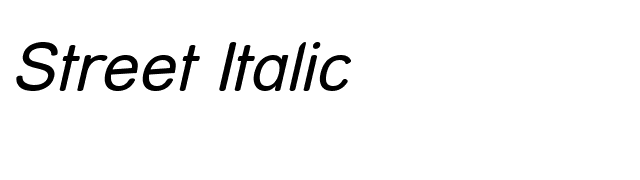 Street Italic font preview