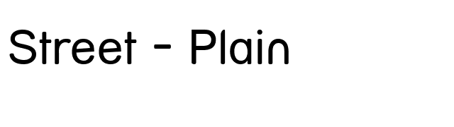 Street - Plain font preview