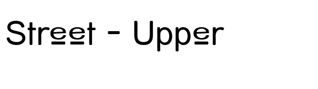 Street - Upper font preview