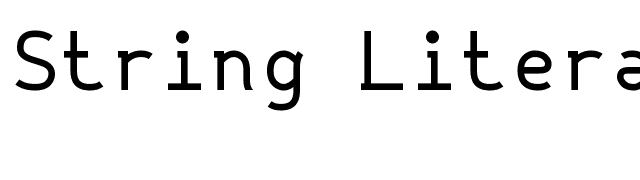 String Literal font preview