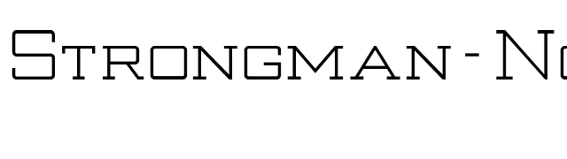 Strongman-Norma font preview