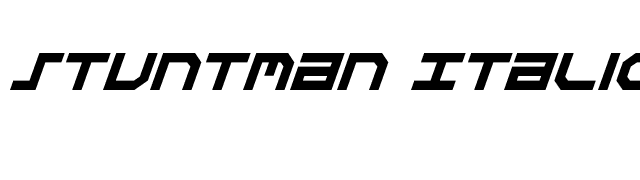 Stuntman Italic font preview