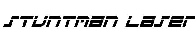 Stuntman Laser Italic font preview