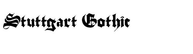 Stuttgart Gothic font preview