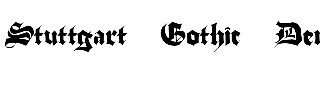 Stuttgart Gothic Demo font preview