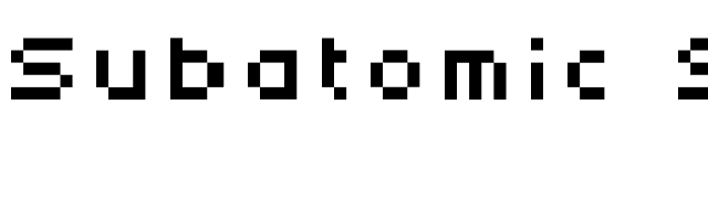 Subatomic Screen font preview