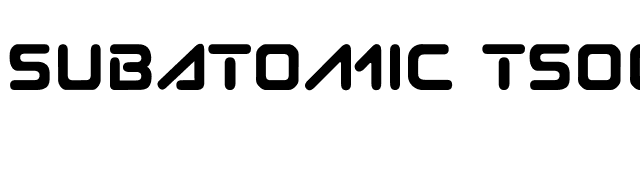 Subatomic Tsoonami font preview