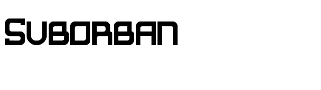 Suborban font preview