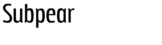 Subpear font preview