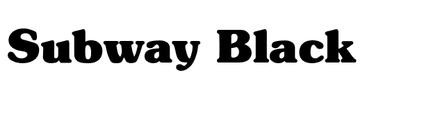 Subway Black font preview