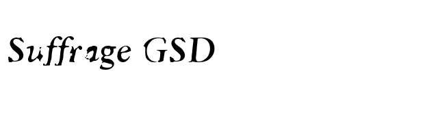 Suffrage GSD font preview