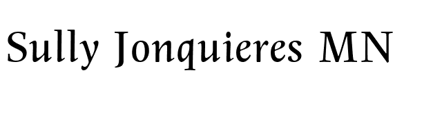 Sully Jonquieres MN font preview