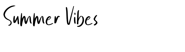 Summer Vibes font preview