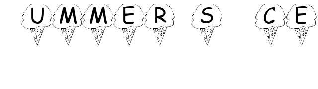 Summer's Ice Cream font preview