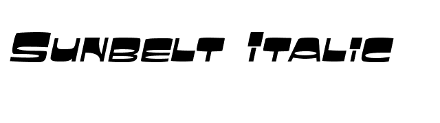 Sunbelt Italic font preview