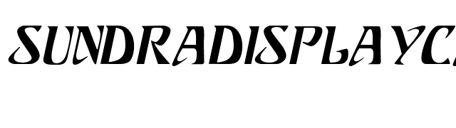 SundraDisplayCaps Italic font preview