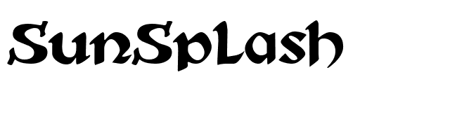 SunSplash font preview