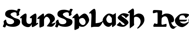 SunSplash Heavy font preview