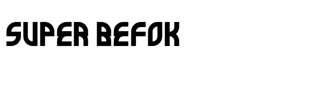 Super Befok font preview