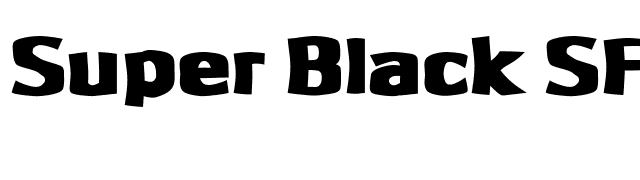 Super Black SF font preview