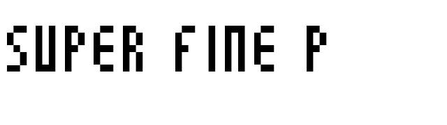 Super Fine P font preview