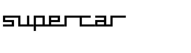 Supercar font preview