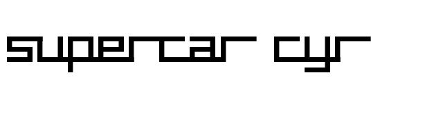 supercar cyr font preview