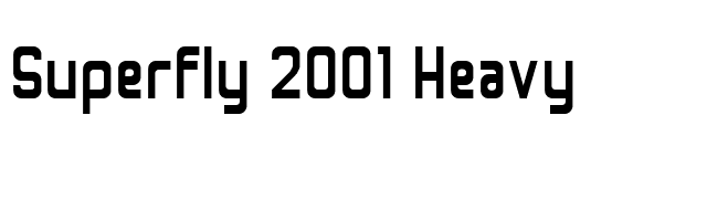 Superfly 2001 Heavy font preview