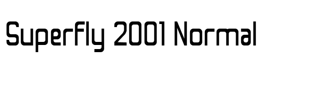 Superfly 2001 Normal font preview