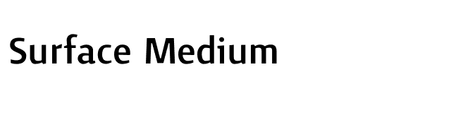 Surface Medium font preview