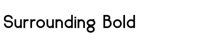 Surrounding Bold font preview