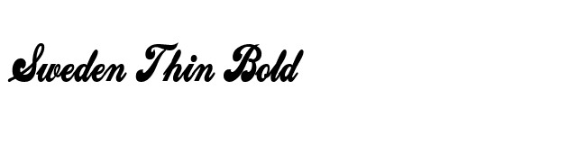 Sweden Thin Bold font preview
