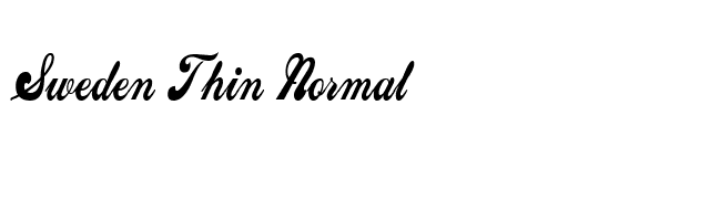 Sweden Thin Normal font preview
