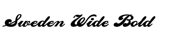 Sweden Wide Bold font preview