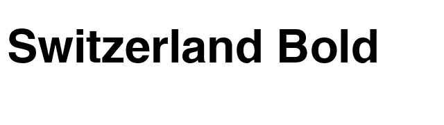 Switzerland Bold font preview
