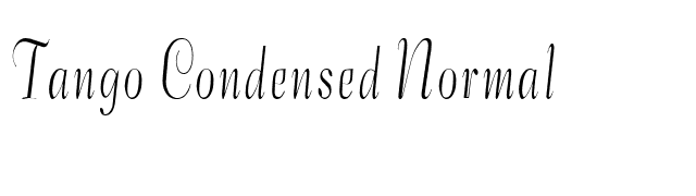 Tango Condensed Normal font preview