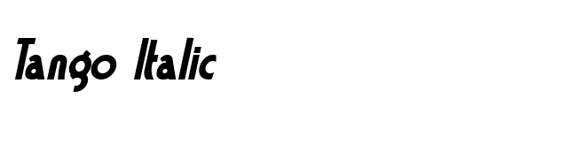 Tango Italic font preview