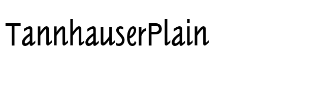 TannhauserPlain font preview