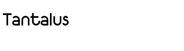 Tantalus font preview
