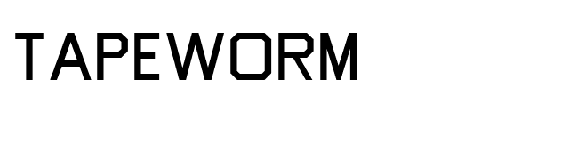 Tapeworm font preview