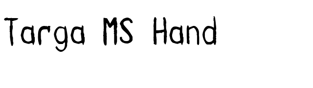 Targa MS Hand font preview