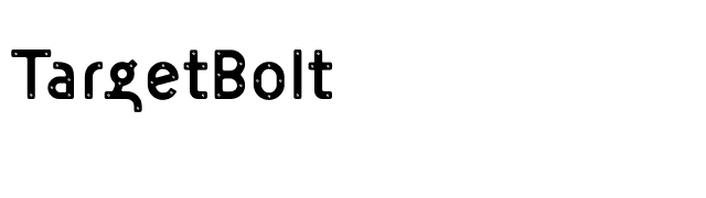 TargetBolt font preview