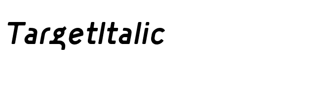 TargetItalic font preview