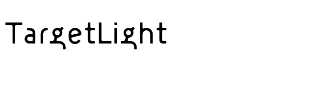 TargetLight font preview