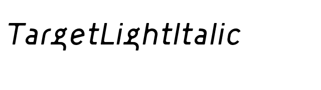 TargetLightItalic font preview