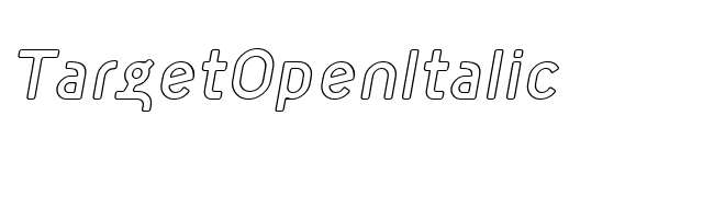 TargetOpenItalic font preview