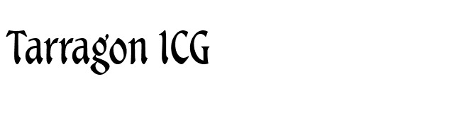 Tarragon ICG font preview