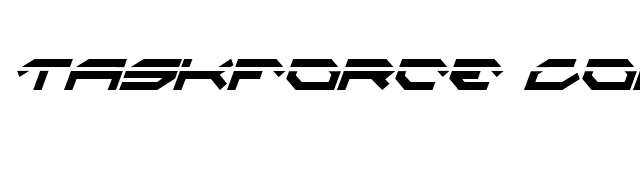 Taskforce Condensed Laser Italic font preview