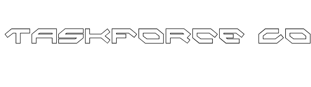 Taskforce Condensed Outline font preview